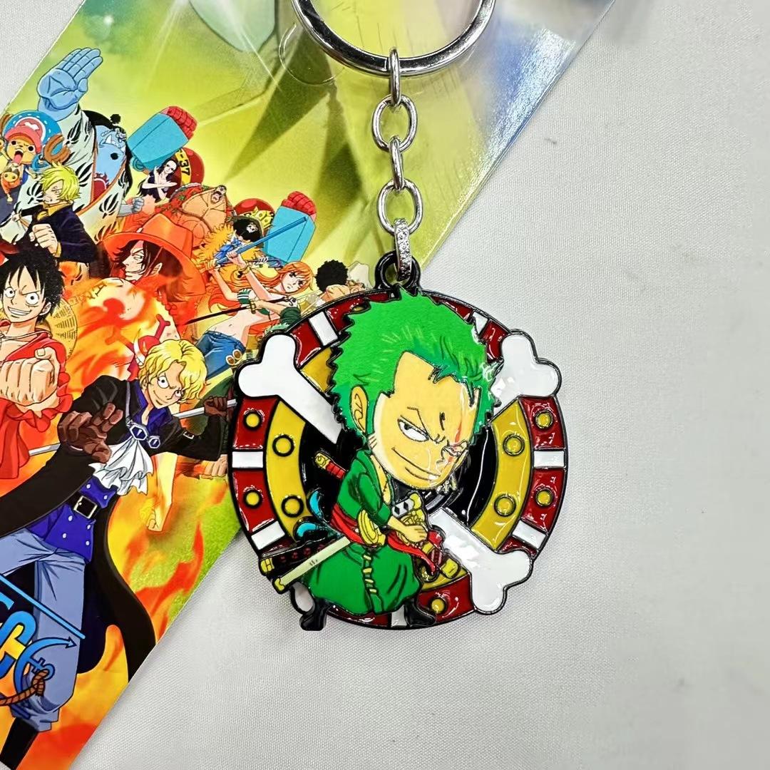 

ONE PIECE Anime Keychain Rotating Luffy Logo Car Accessories for Men Women