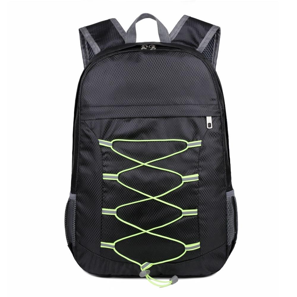 

Waterproof Foldable Backpack Packable Water-Resistant Inside Backpack Easy Carry Backpack For Outdoor Camping Sports Travel чёрный