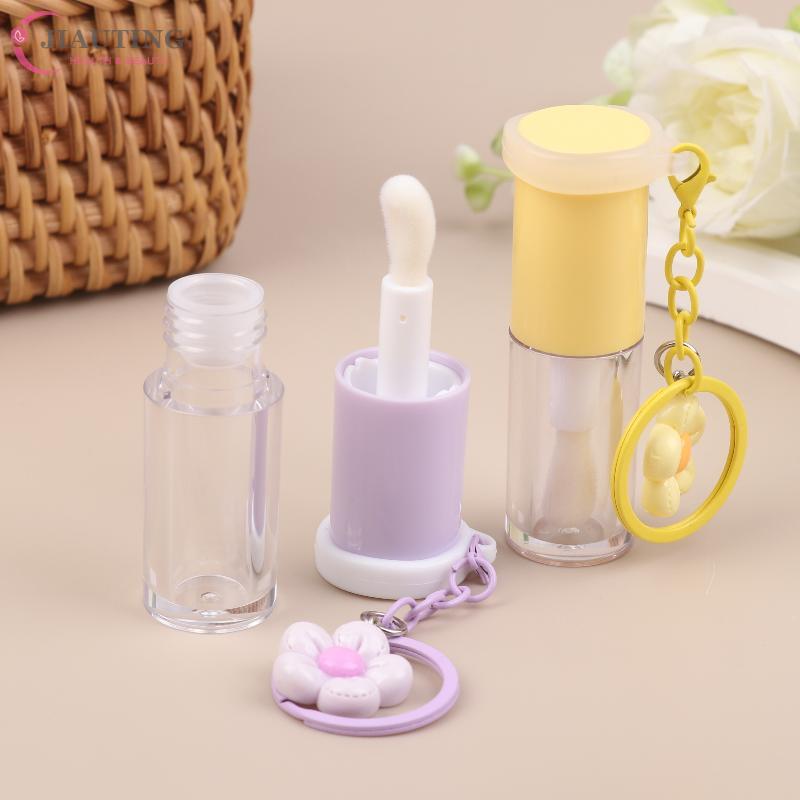 Lip Glaze Bottle With Keychain Big Wand Empty Lipstick Gloss Tube Refillable Liquid Container Bottle Lip Gloss Sample Bottle