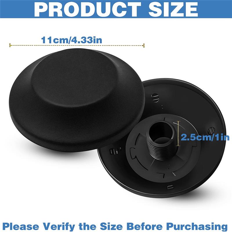 2Pcs Patio Umbrella Tip Caps Replacement Part Outdoor Cantilever Umbrella Top Screw Cap For Pole Handle