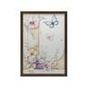 Poster "L" i blommor och fjärilar Poster "L" i blommor och fjärilar, 30X40 cm, Guld aluminiumram, Matt papper 230 gsm