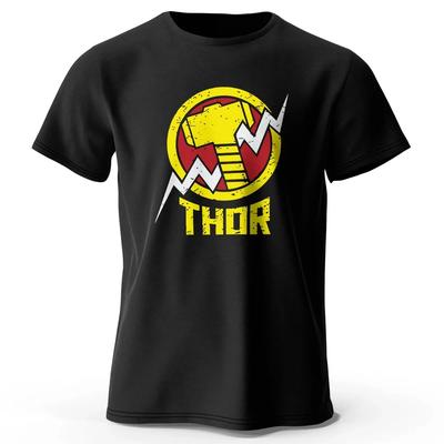Sommerdonner Donner bedrucktes Unisex-T-Shirt Modetrend Retro-Stil Sommeroberteil T-Shirt Straße Übergröße Alles kombinierbar