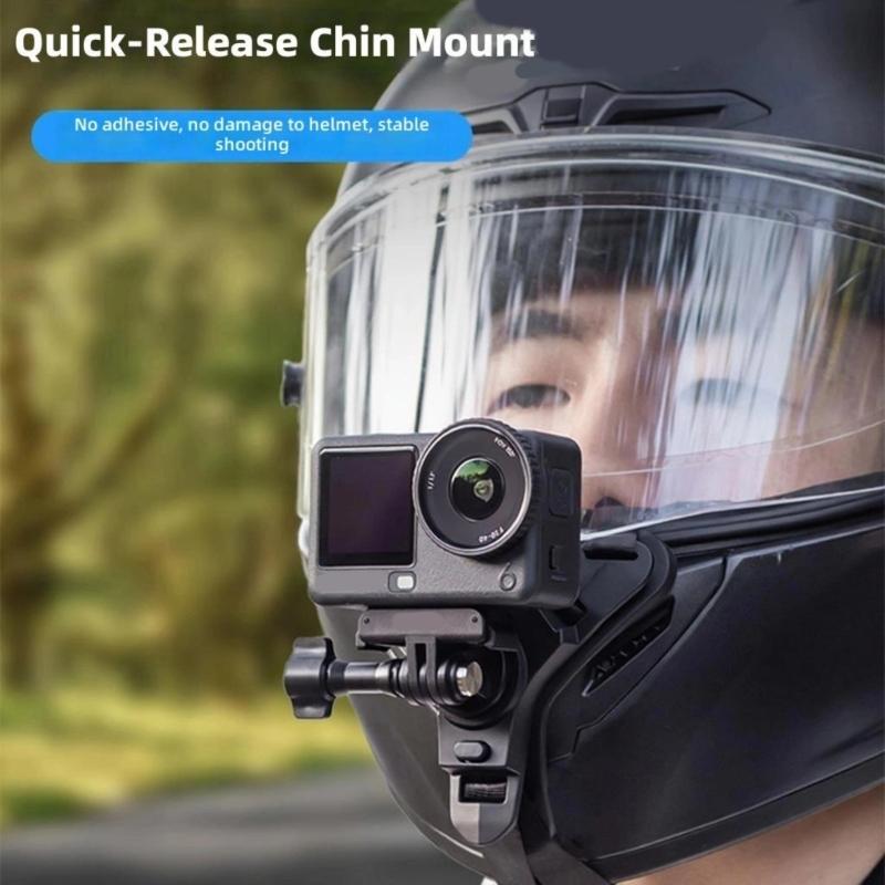 Wide Compatible Helmet Camera Mount Holder with Quick Release and Adjustable Angle for Action Videos