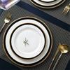 Western style steak plate Salad plate Table setting Dishes European style light luxury black shining Phnom Penh ceramic plate