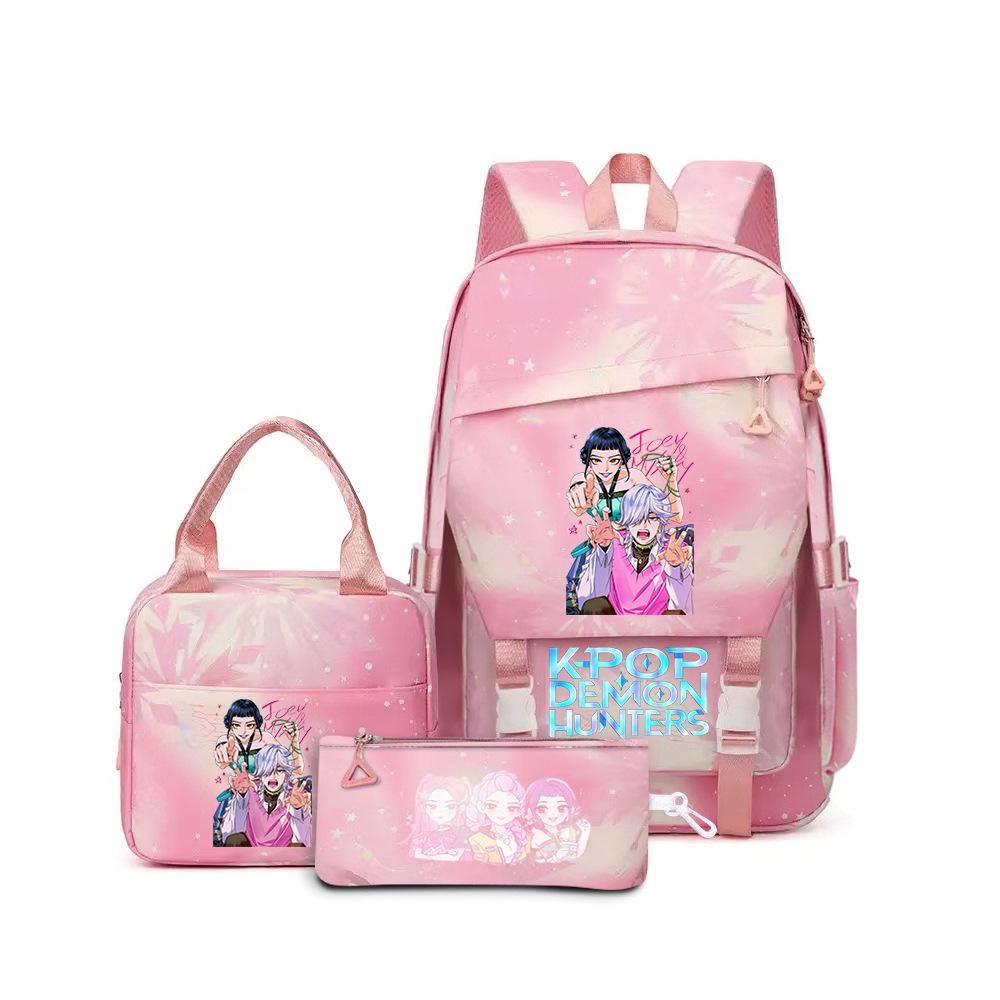 Witch Hunters Three-Piece Backpack Kpop Demon Unters Printed Backpack Lunch Bag