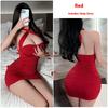 Sexy Underwear Sexy Neck Tight Hip Skirt Women's Nightclub Temptation Wrinkled Pajamas Couple Flirting Perspective Charm