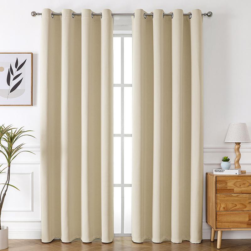 1PC Solid Color Thickened 95% Blackout Curtains High Precision Thermal Insulated Window Drapes Home Decor