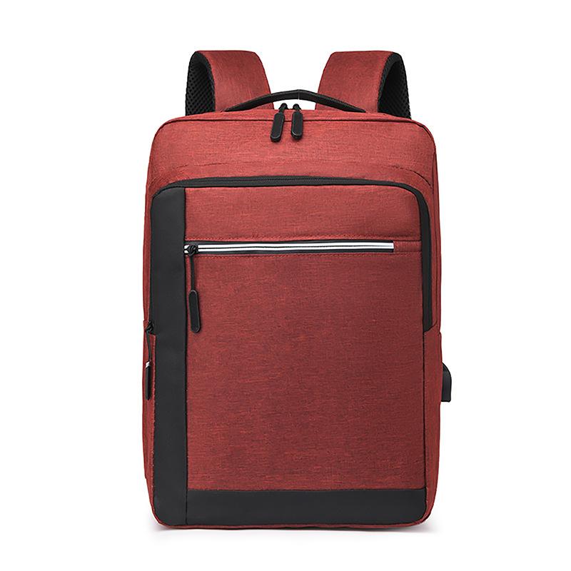 

Новый унисекс однотонный водонепроницаемый и дышащий деловой модный повседневный универсальный рюкзак для повседневного использования красный