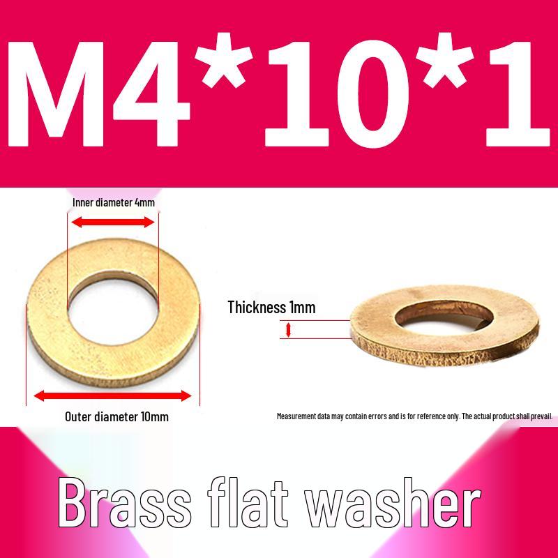 Brass and Copper Shim Washers: Sizes M2-M20