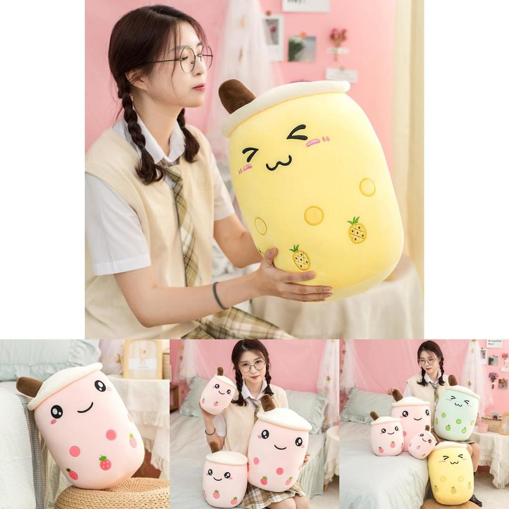 50cm Adorable Strawberry Milk Tea Plush Toy Creative Soft Doll Pillow Cushion Kids For