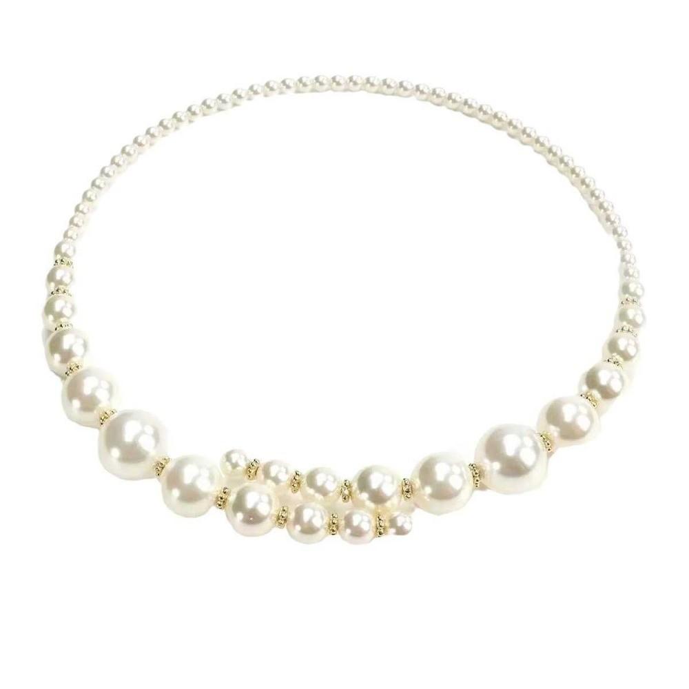 Collar Collarbone Neck Chain Imitation Pearl Clavicle Chain Exaggerated Necklace Party Jewelry