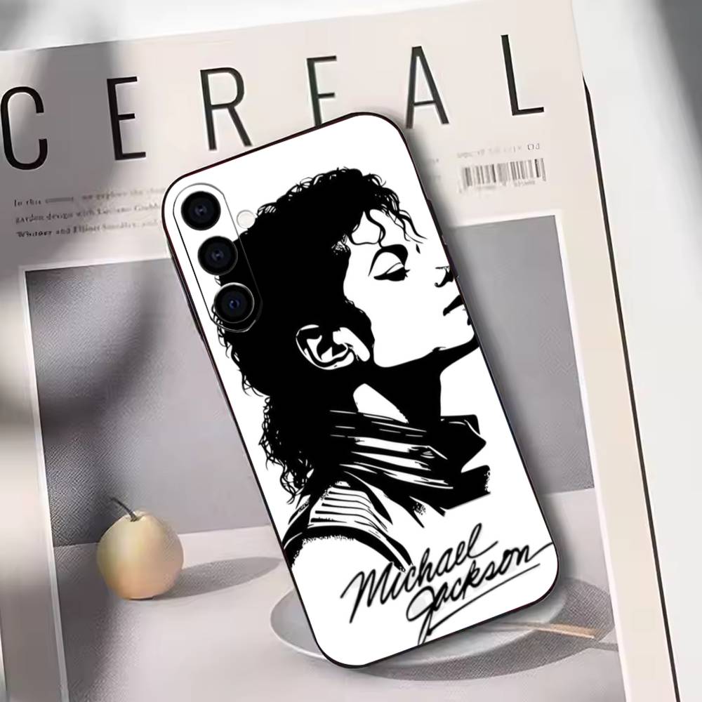 Singer M-Michael jackson Phone Case For Samsung Galaxy A73,A72,A71,A70,A53,A52,A51,Soft Silicone Black Cover