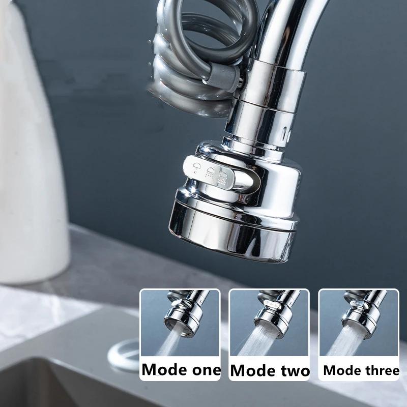 Universal Kitchen Sink Faucet with 360 Degree Rotation Filter Extension Tube Water Saving Shower Tap - Kitchen Gadget Accessory