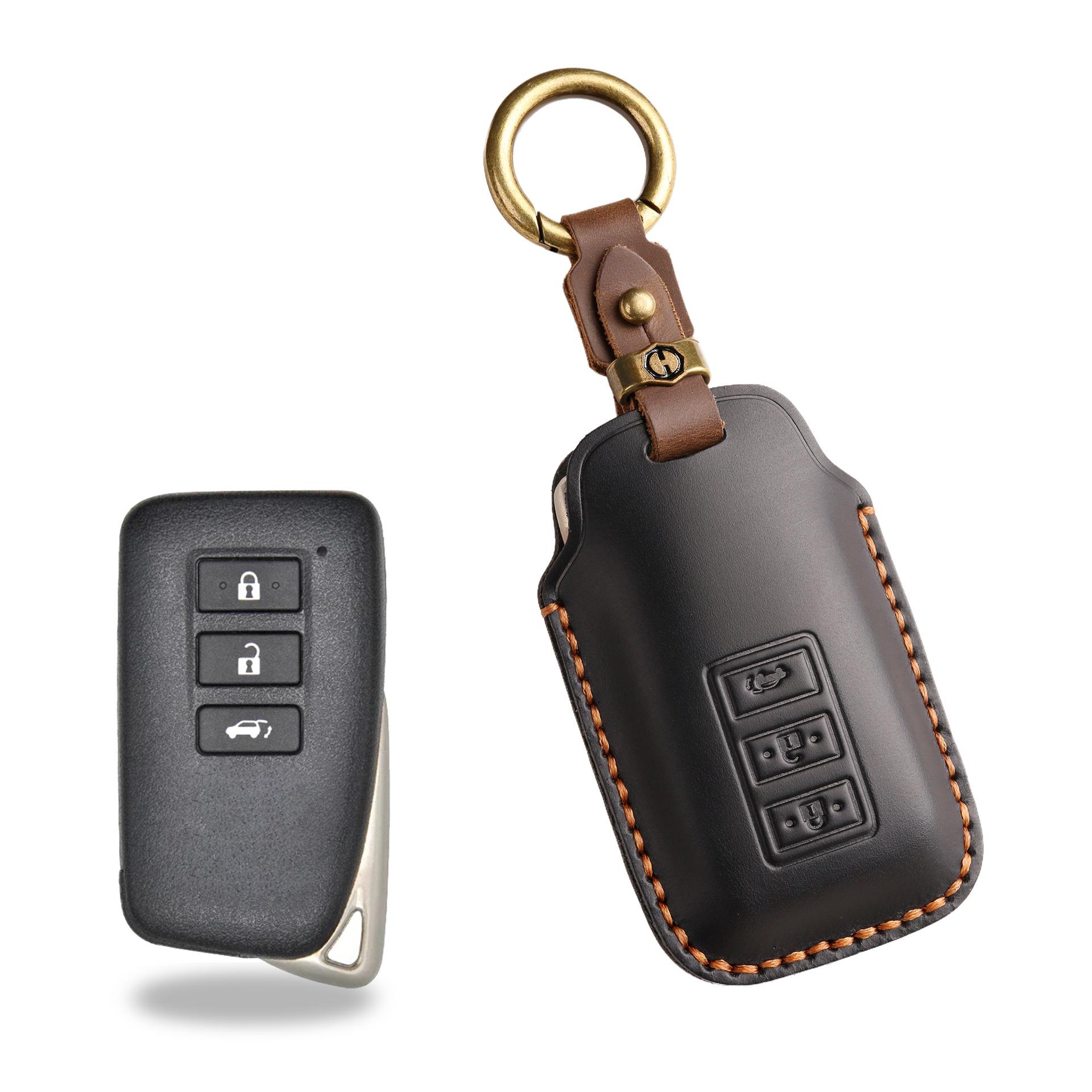 

Retro key cover is suitable for old Lexus cars, handmade genuine leather key case ring.