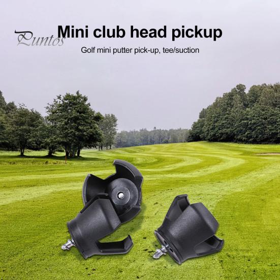 1/6 Pcs Golf Ball Retriever 3-Prong Golf Ball Pick Up Grabber for End of Putter Plastic Black Saver Claw Sucker Tool for Putter Grip