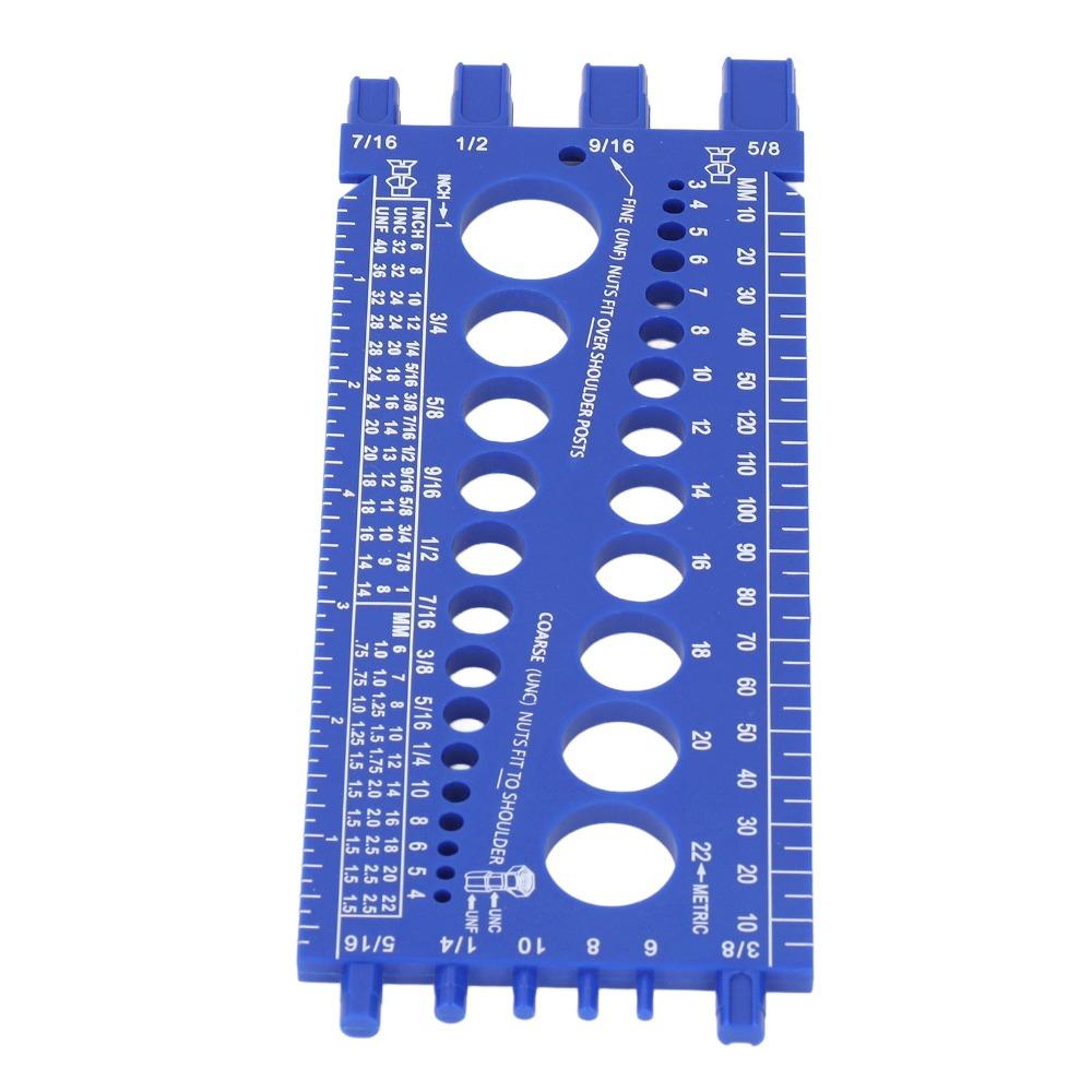 Plastic Material Bolt Identifier Gauge Blue/White Bolt Sizer Thread Gauge Checker  Screw Gauges
