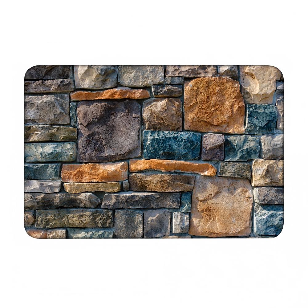 1 יחידה שטיח רצפה בדוגמת אבן לבית, חדר אמבטיה, שטיחים סופגים, שטיחים מונעי החלקה, ציוד לקישוט הבית