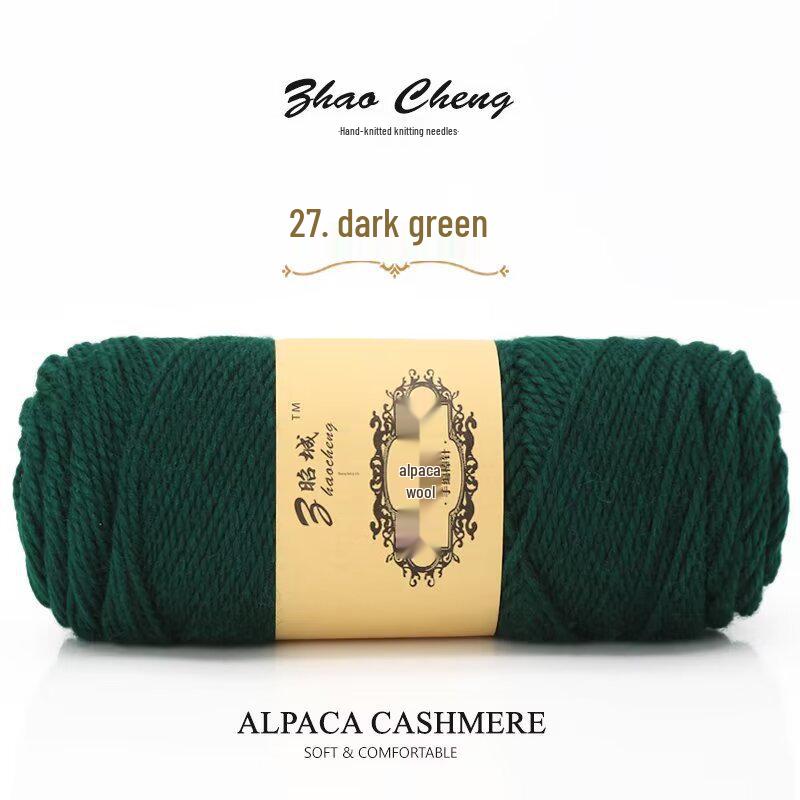 Hand-Knitted Alpaca Wool Scarf Pillow Yarn Ball – Medium-Thick, Soft, DIY Crochet