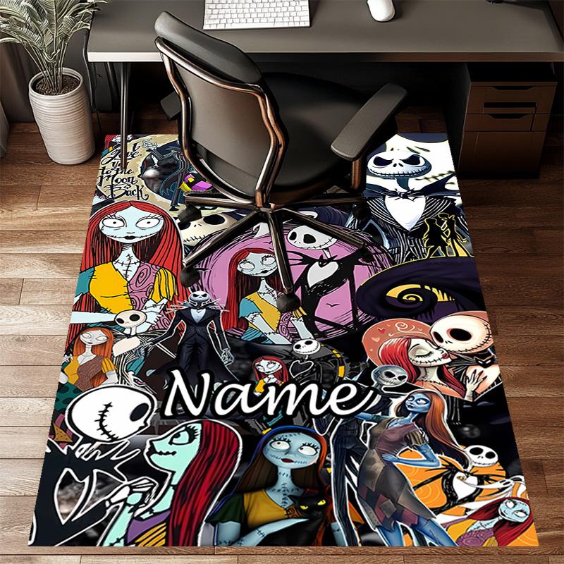 Custom Jack Mat Personalized Name, Polyester Washable Indoor Entryway Rug, Gift for Christmas, Easter, Thanksgiving Day