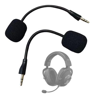 Replacement 3.5mm Microphone Game Microphone Bendable MIC Boom Flexible Microphone for Logitech G PRO G PRO X Gaming Headsets