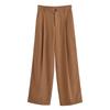Fashion Style 2024 Autumn New Women's Clothing Easiest for Match Black High Waist Drape Straight-leg Pleated Pants Pants 3152521