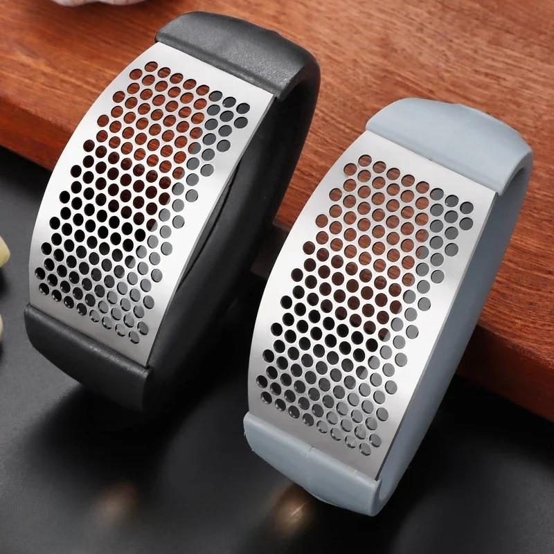 Edelstahl-Knoblauchpresse, leicht zu reinigen, arbeitssparend, Kochgerät, Haushalt, Küche, Knoblauchbrei-Werkzeug, Knoblauchbrecher