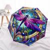 Butterflies Flowers Automatic Umbrella - Suitable Travel Outdoor Portable Umbrella Birthday Gift Daily Essentials