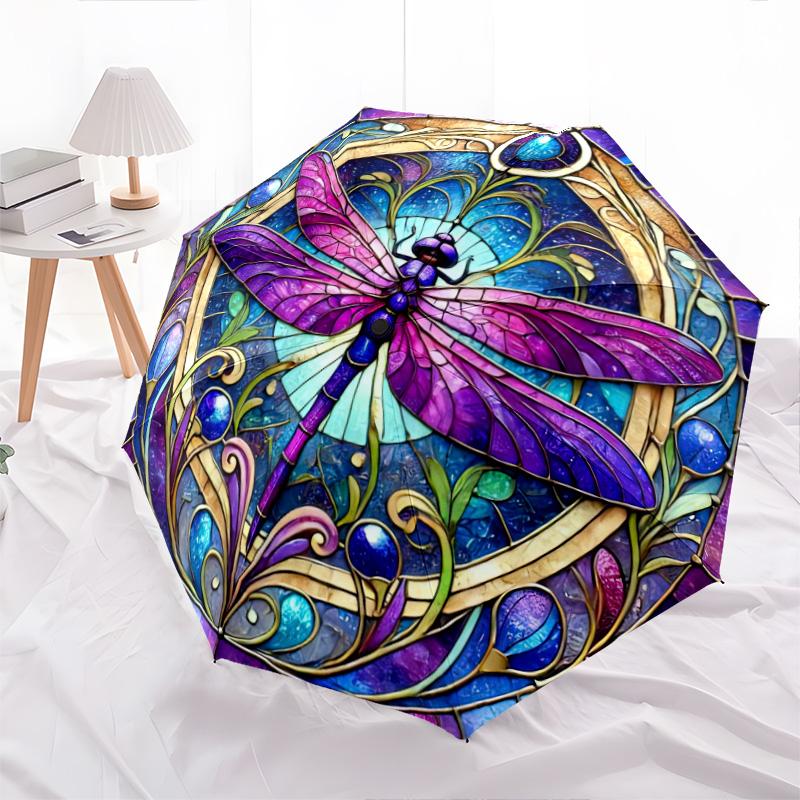 Butterflies Flowers Automatic Umbrella - Suitable Travel Outdoor Portable Umbrella Birthday Gift Daily Essentials
