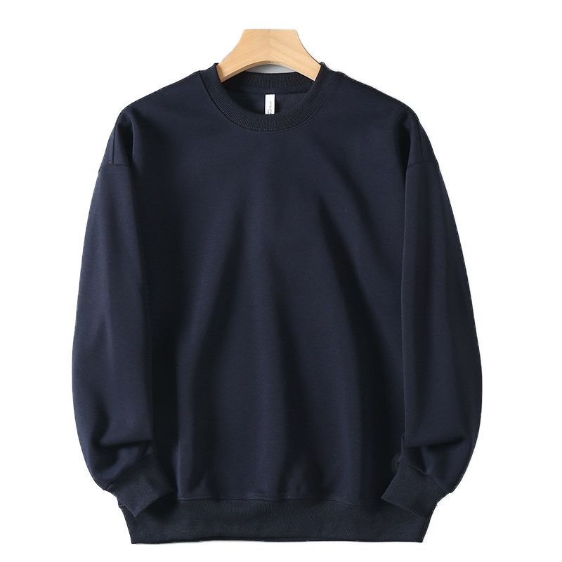 Export Foreign Trade Orders Autumn New Men's Round Neck Pullover Sweatshirt Solid Color Simple Versatile Loose Casual Top
