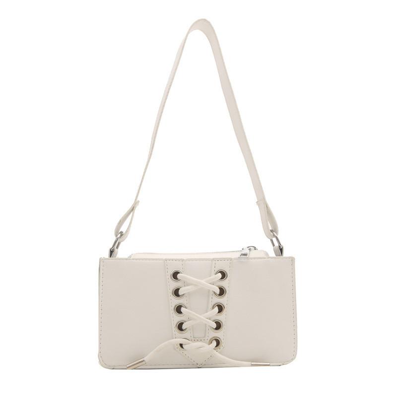 Small Square Bag 2024 Spring New Ins High-end Sense Underarm Single Shoulder Bag Street Fashion белый