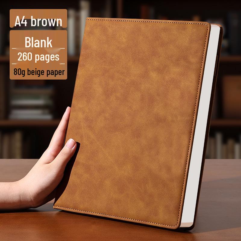 A4 Premium Leather Notebook for Business, Office, or Study - Customizable with Logo