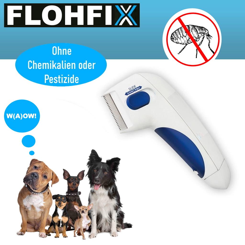 FLOHFIX pieptene electric pentru păduchi pieptene pentru ouă de păduchi pieptene pentru purici câini pisici copii pieptene pentru păduchi