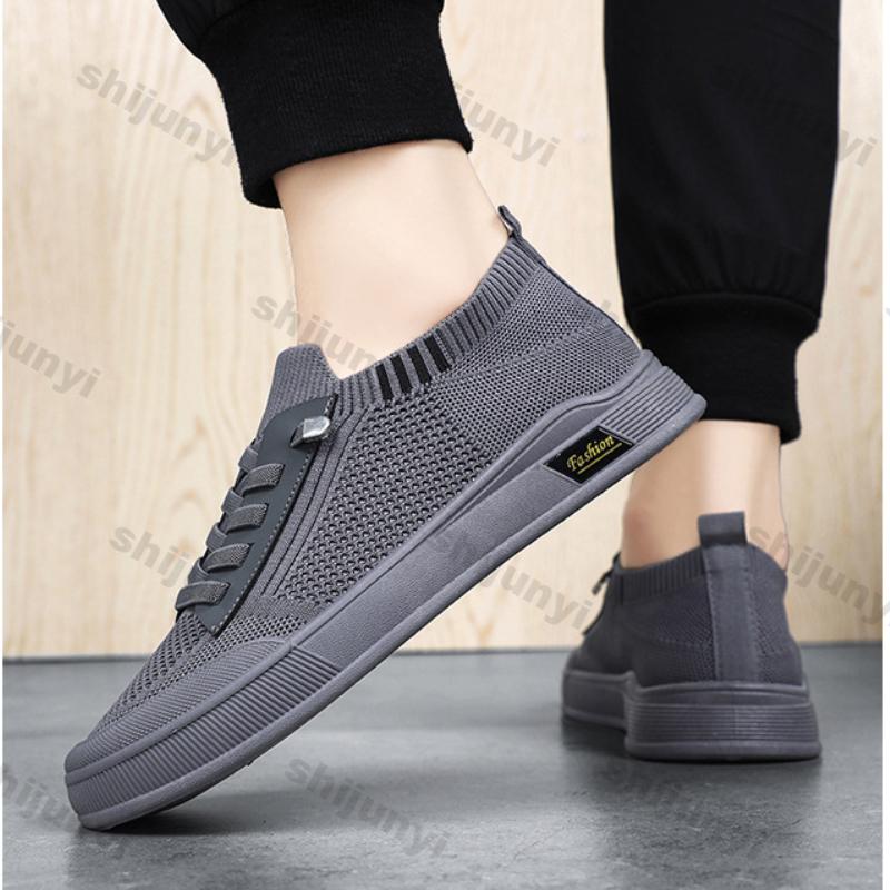 Men Shoes 2026 Spring Autumn New Fashion Breathable Mesh Non Slip Running Shoes Comfort Soft Sole Fly Weave Men's Casual Shoes