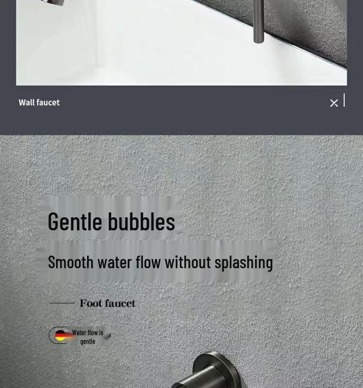 Concealed Wall-Mount Hot/Cold Basin Faucet for Hotel Projects