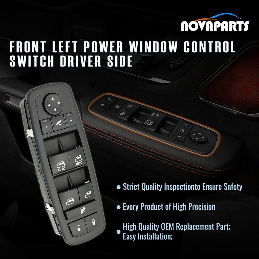 11P 56046826AE Driver Side Power Control Window Switch For 2016-2018 Ram 1500 2500 3500 -2024 Ram 1500 Classic 56046826AC 56046826AD Front Left (2