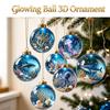 Kerst Piraten Thema LED Verlicht Transparant Hangend Ornament 3D Acryl Kristallen Bol Boom Decoratie