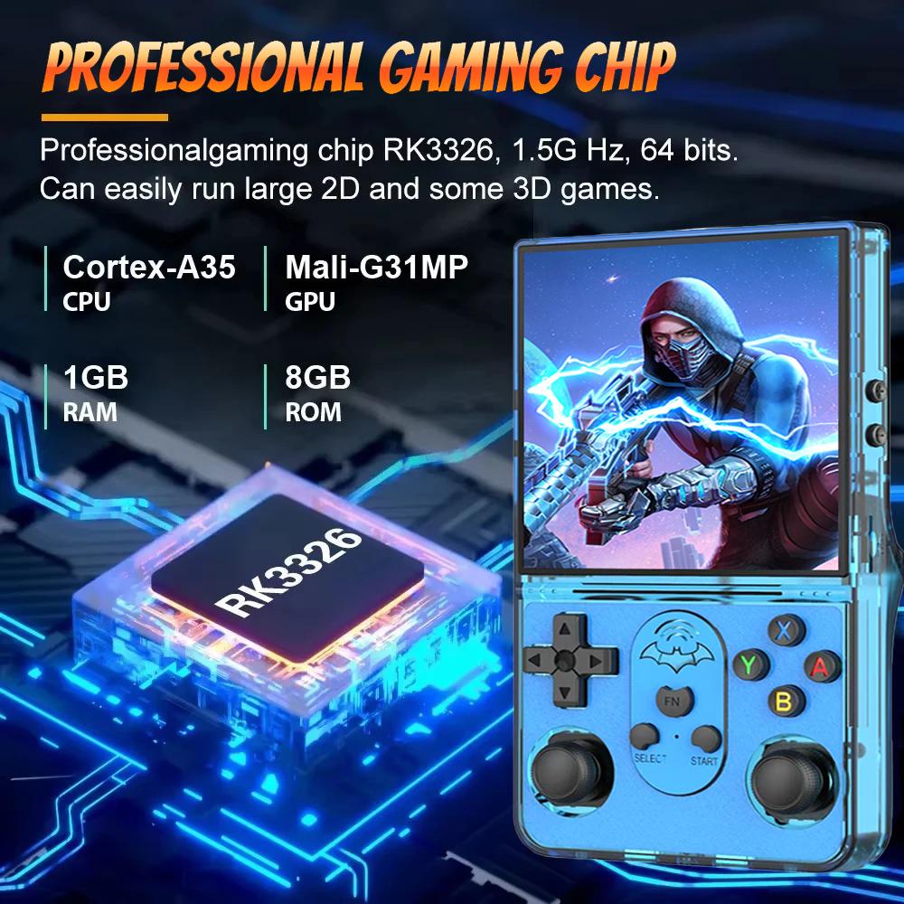 Open Source T16 Retro Handheld Video Game Console Linux System 4.0 Inch IPS Screen Portable Pocket Video Player 64GB Games Toys