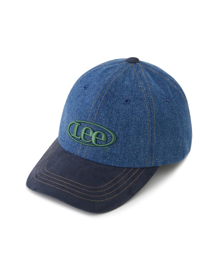 LEE Vintage Logo Wildleder Colorblock Baseballkappe Indigo Dunkel