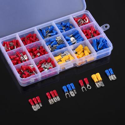 280PCS sortierte Crimp-Spatenklemmen-isolierte elektrische Drahtkabel-Anschluss-Kit-Set männlich weiblich
