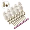 50Pcs Plasma Cutter Electrode Tips Cup Nozzle Consumables Kit 0.96mm For ES AB PCM-500i Plasma Cutting Machine For PT-31XL Torch