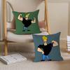 Cartoon J-Johnny Bravo Cushion Cover Pillowcase Upholstery Sofa Throw Pillow Home Decor Pillowcas