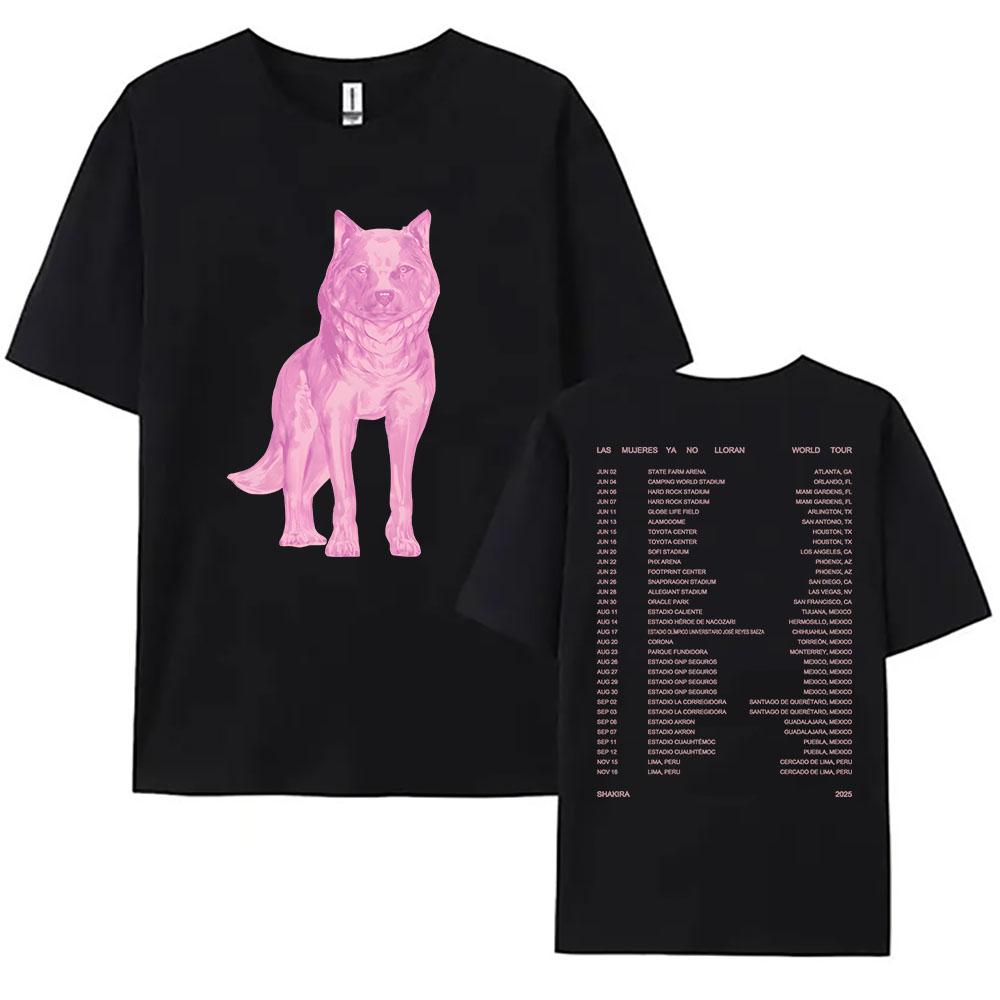 

Изабель Ти Женщины Больше Не Плачут Мировой Тур 2025 Футболки Шакира Певица Принт Футболка Хлопок Женская Футболка с Коротким Рукавом XS чёрный