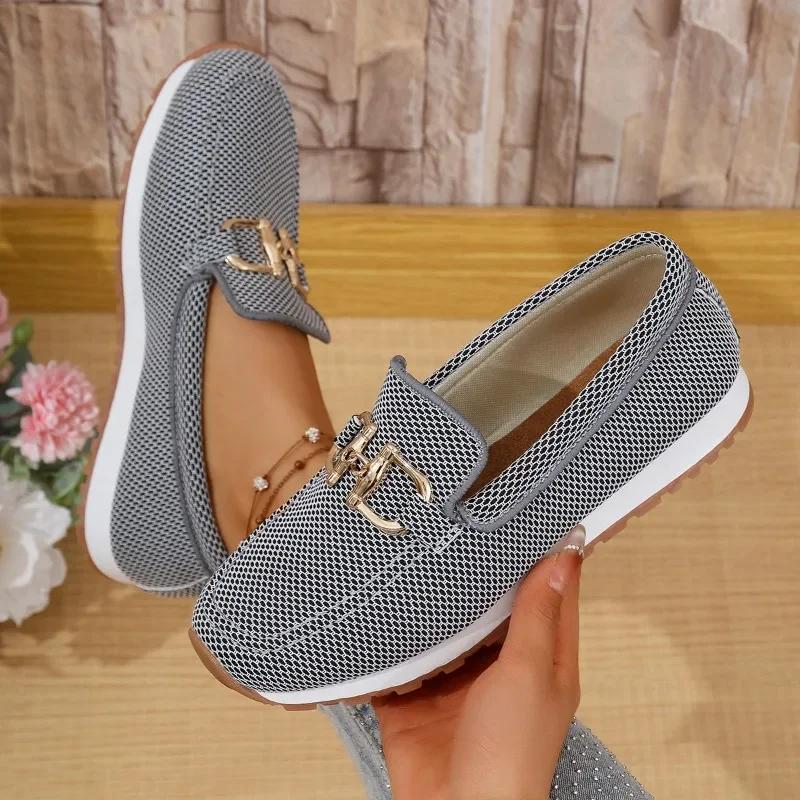 Fashion Women Casual Shoes Fashion Breathable Walking Mesh Flat Shoes Sneakers Women 2025 Gym Vulcanized Shoes White Female Footwear