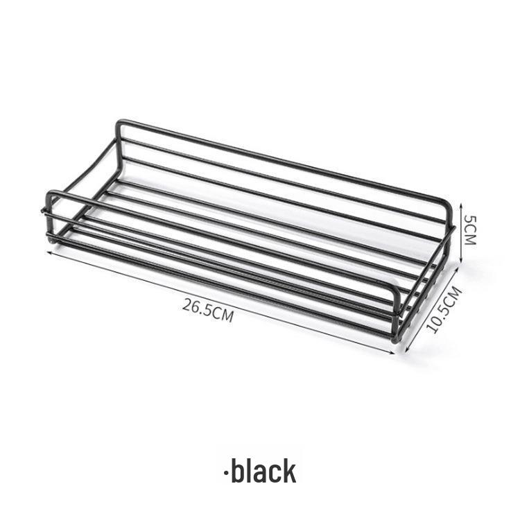 Punch-Free Multifunctional Iron Bathroom and Kitchen Storage Rack