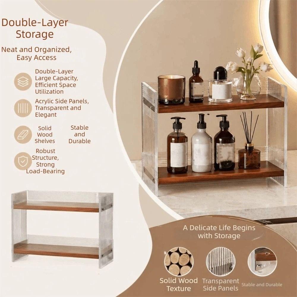 Multi-layer Design Counter Storage Shelf Vanity Sink Organizer Bathroom Countertop