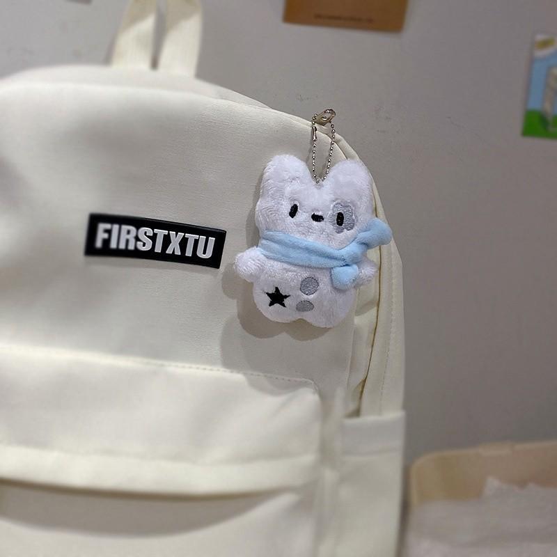 Breloc cu pandantiv cu stea albastră și eșarfă, drăguț West Highland, păpușă de pluș, jucărie, rucsac, farmece