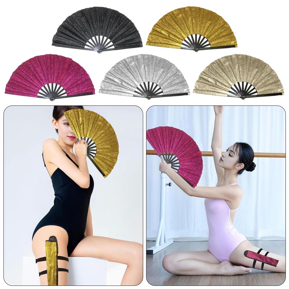 

Lightweight Boots On The Ground Fan Foldable Colors Hand Fan for Line Dancing, Parties, and Events срібний