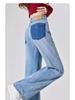 Women's High Waist Wide Leg Jeans - 2025 Spring/Autumn Retro Slim Fit Straight Leg Pants