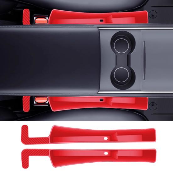 2Pcs Car Seat Gap Fillers Automotive Seat Organizer Large Capacity Easy Installation Universal Car Interior Seat Gap Storage Box