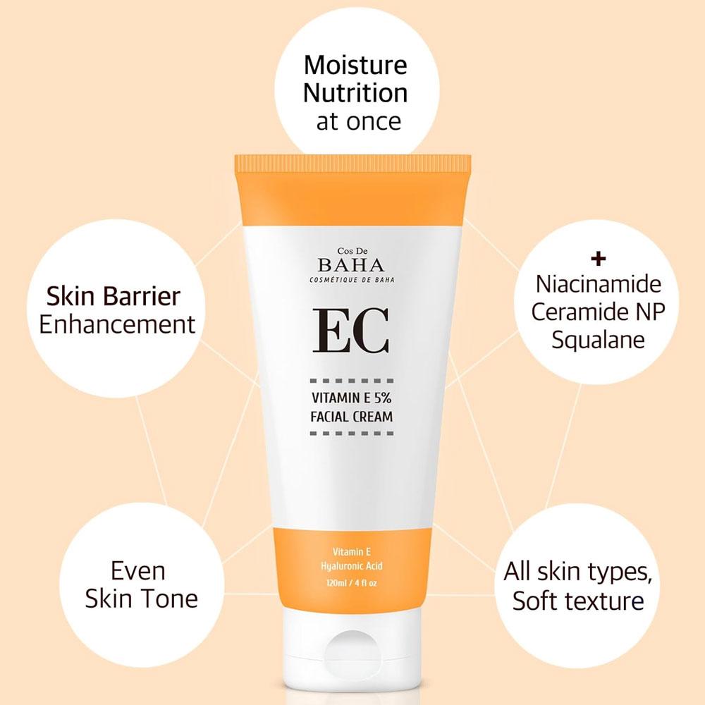 Cos De BAHA EC Witamina E 5% Krem do twarzy 120ml
